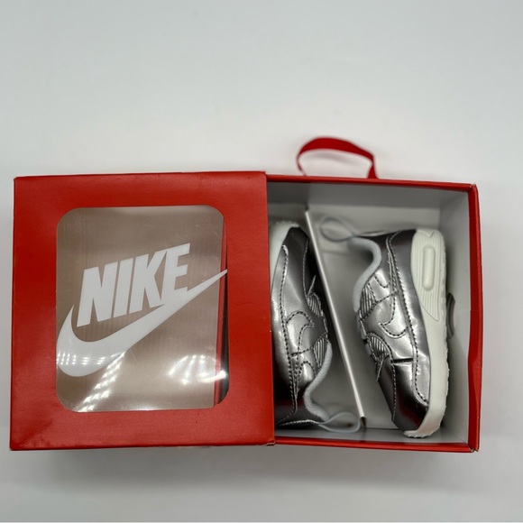 Crib Nike Max 90 OG Crib QS size 3c Silver & White - Picture 7 of 8
